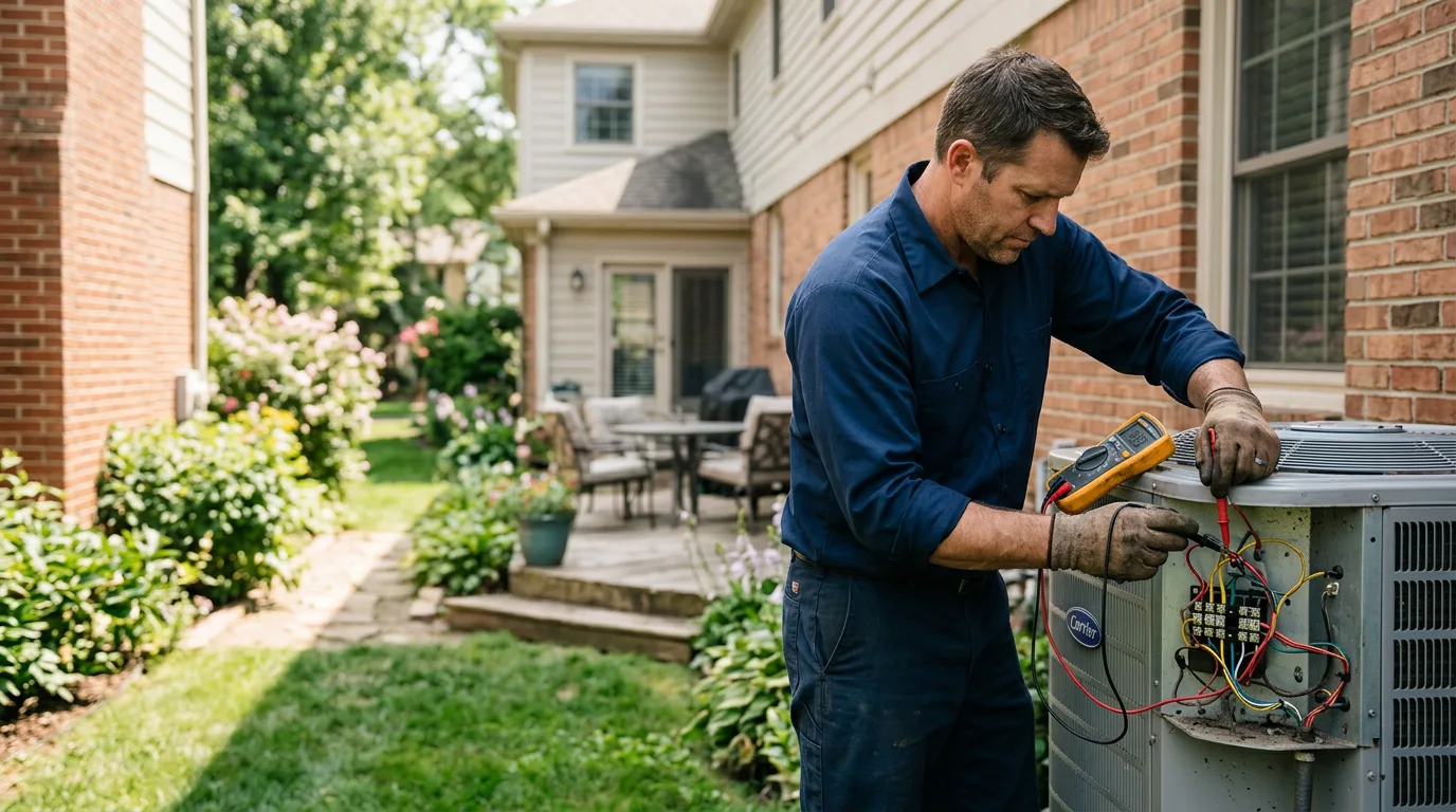 HVAC technician working near Reynolds, IL